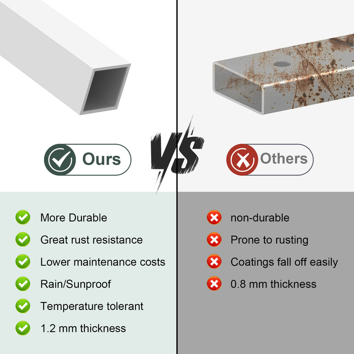 BLIKA 26“ 32”  White Square Aluminum Balusters