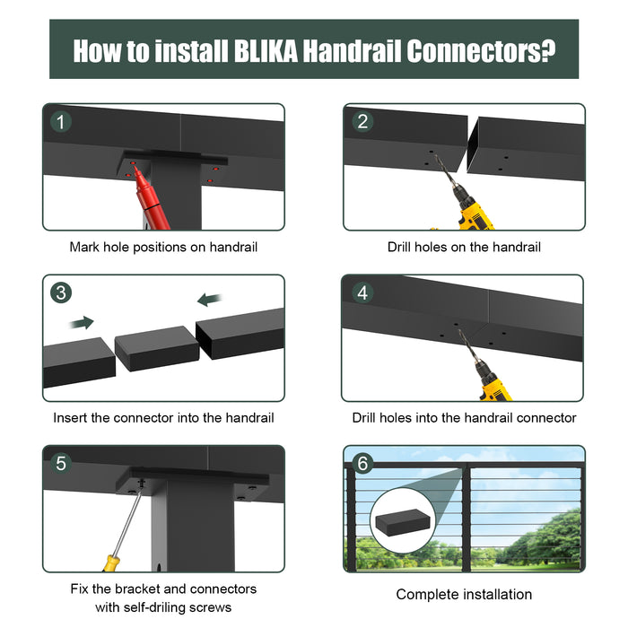 BLIKA Extension Connectors for Handrails