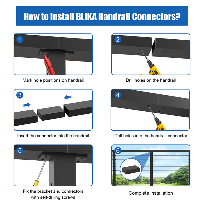 BLIKA Extension Connectors for Handrails