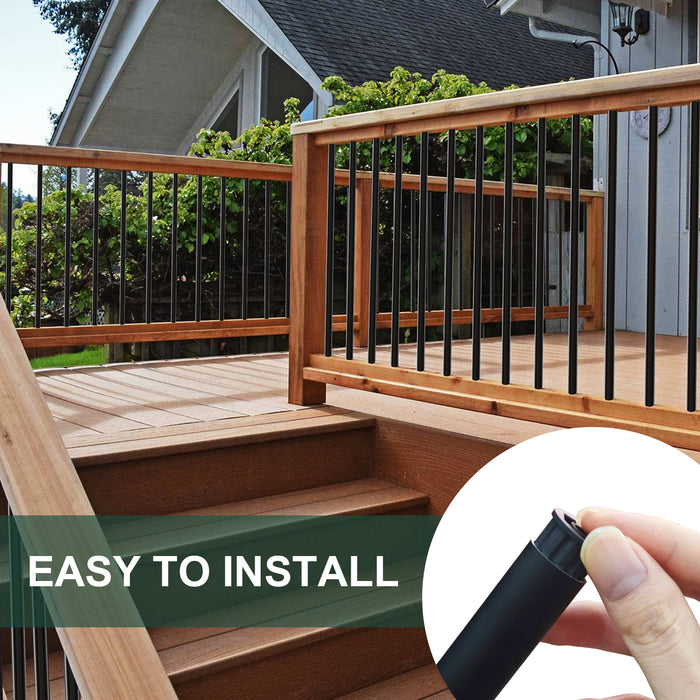 BLIKA Black 3/4" Level Baluster Connectors