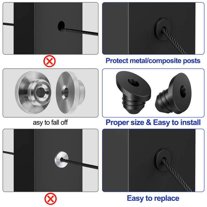 BLIKA 30° Cable Railing Rubber Grommet