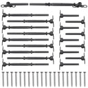BLIKA Black Adjustable Angle 3/16" Cable Railing Kit for Wood Posts