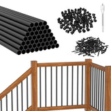 BLIKA 26“ 32” 36“ Black Round Aluminum Deck Balusters