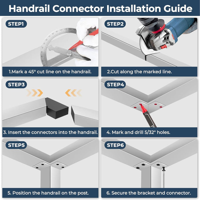 BLIKA Black Handrail Connector