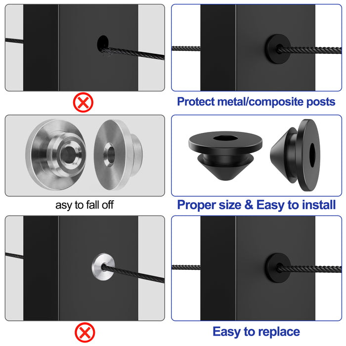 BLIKA Cable Railing Rubber Grommet