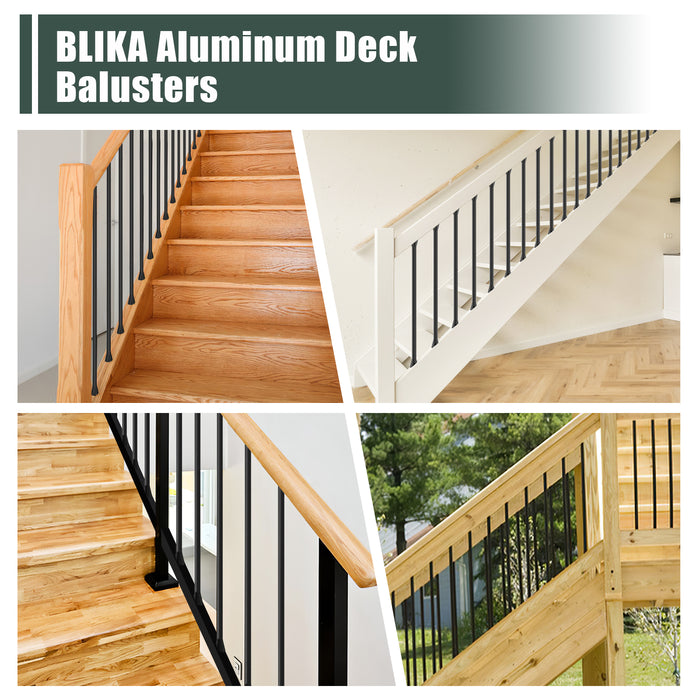 BLIKA black 3/4" Adjustable Stair Baluster Connectors