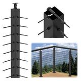 BLIKA 42" Pre-drilled Corner Cable Railing Post