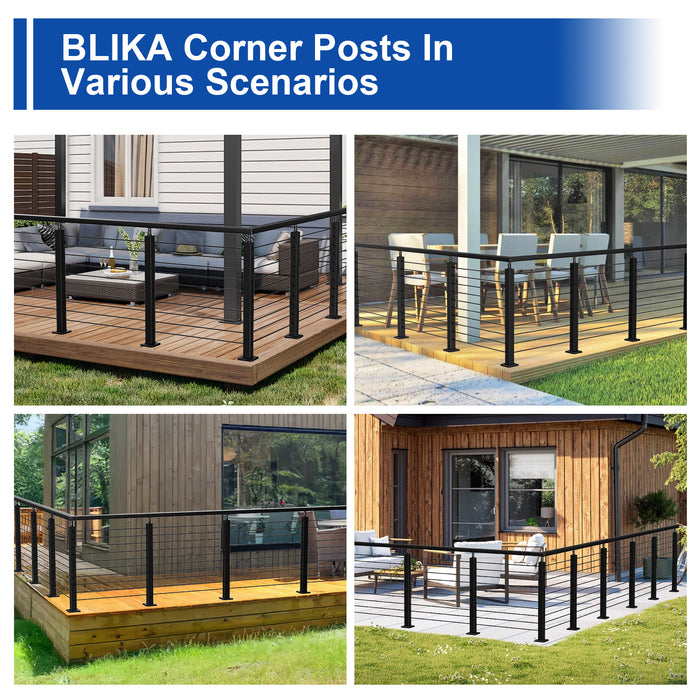 BLIKA 36" Cable Railing Corner Post