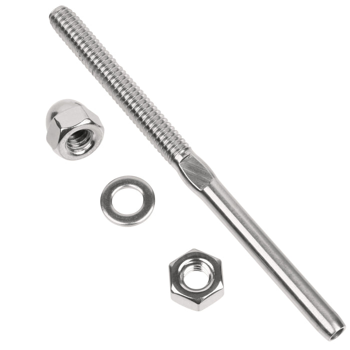 BLIKA Swage Shreaded Stud for 1/8" cable railing- Extended Version