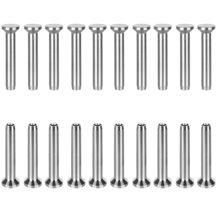 BLIKA 1/8" Stemball Swage Ends T316 Stainless Steel Cable Railing Terminals Black and Silver Options