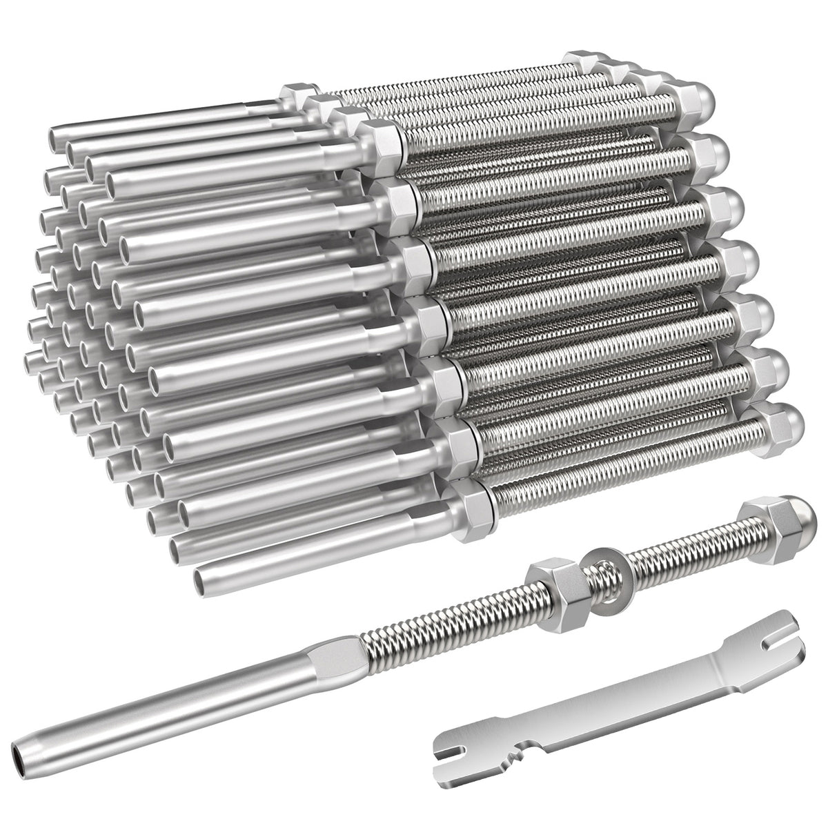 Threaded Rail Set Swage Threaded Stud | Blika Cable Railing Kits — BLIKA