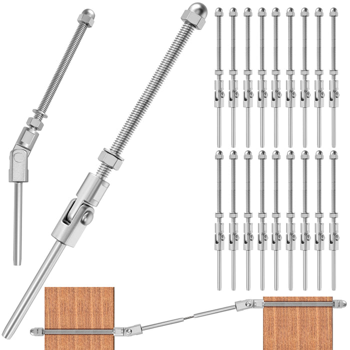 thumbnail image 2 of Steel Cable Railing Kit Wire Railing 316 Stainless Fit 3/16 2 of 9