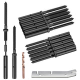 BLIKA Black Invisible Crimp Swage Lag Screws for 1/8" & 3/16" Cable Railing