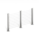 BLIKA 36'' & 42'' Brushed Stainless Steel Surface Mount Cable Railing System DIY Kit (4FT - 20FT, Level Drilled, No Handrail)