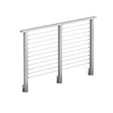 BLIKA 36'' & 42'' Brushed Stainless Steel Side Mount Cable Railing System DIY Kit (4FT - 28FT, Level Drilled)