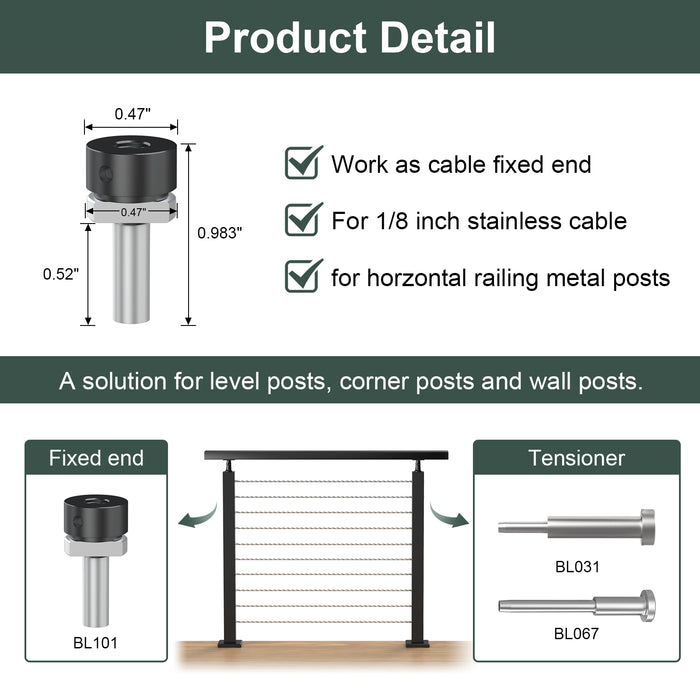 BLIKA Cable Railing Anchor Terminal