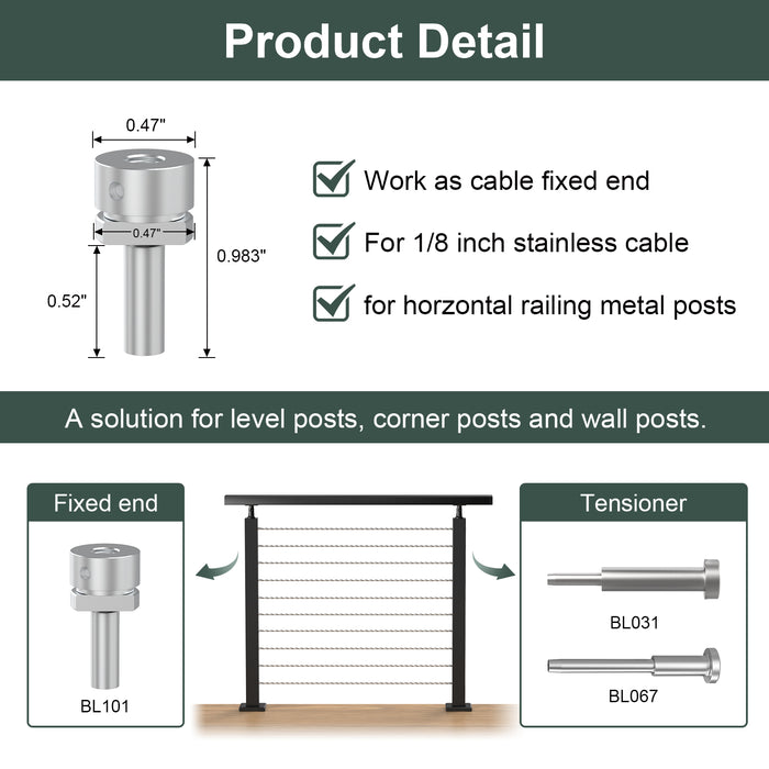 BLIKA Cable Railing Anchor Terminal