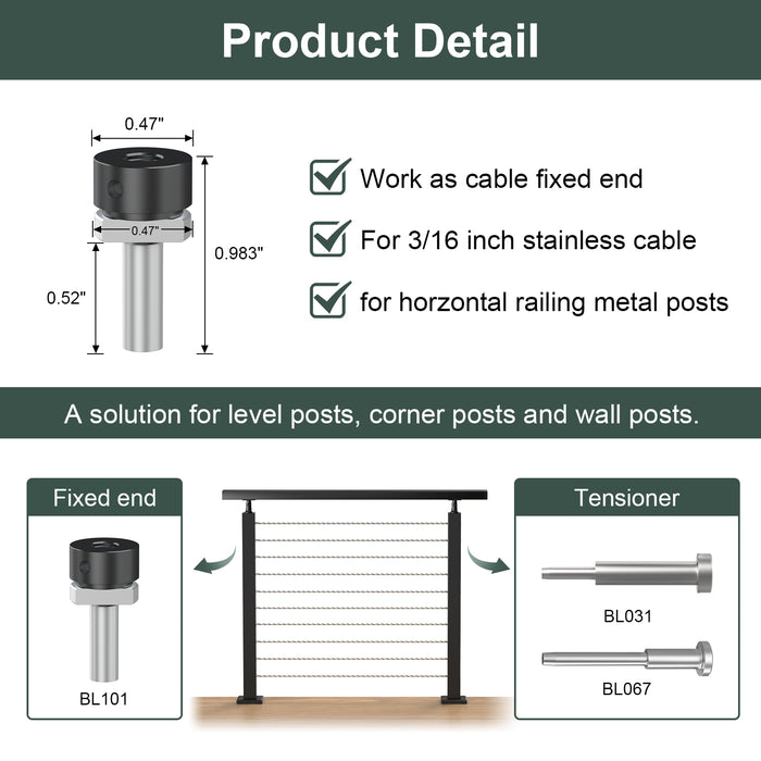 BLIKA Cable Railing Anchor Terminal