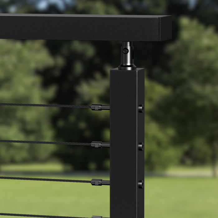 BLIKA Upgraded Black Swageless Cable Fittings for 1/8" Cable Railing
