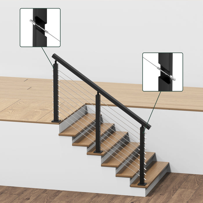 BLIKA Upgraded Swageless Shreaded Stud for 1/8" cable railing