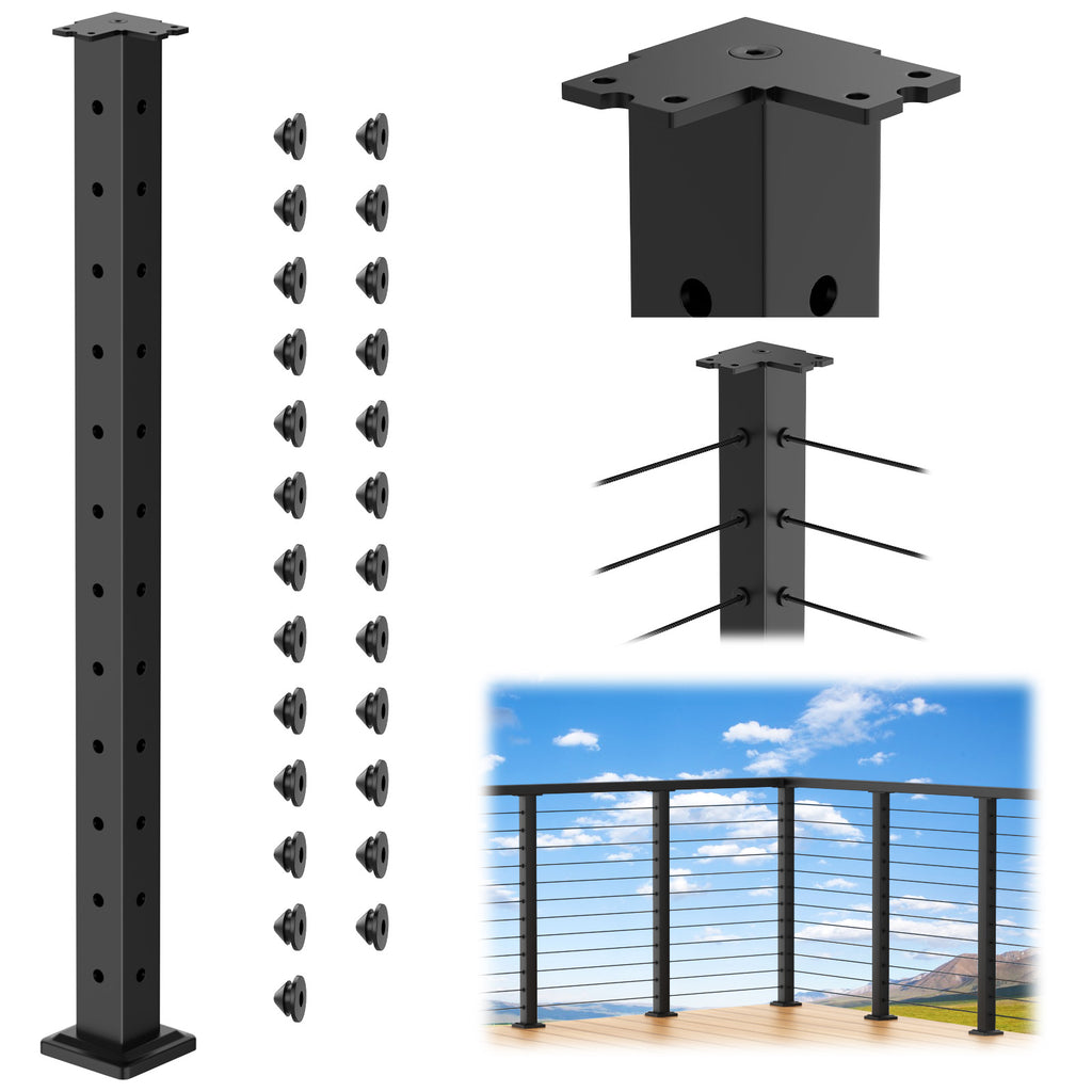 Blika Official Store | Metal Cable Railing Posts