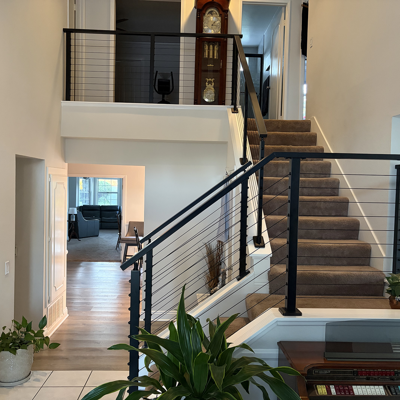 Sloped Post Cable Railing
