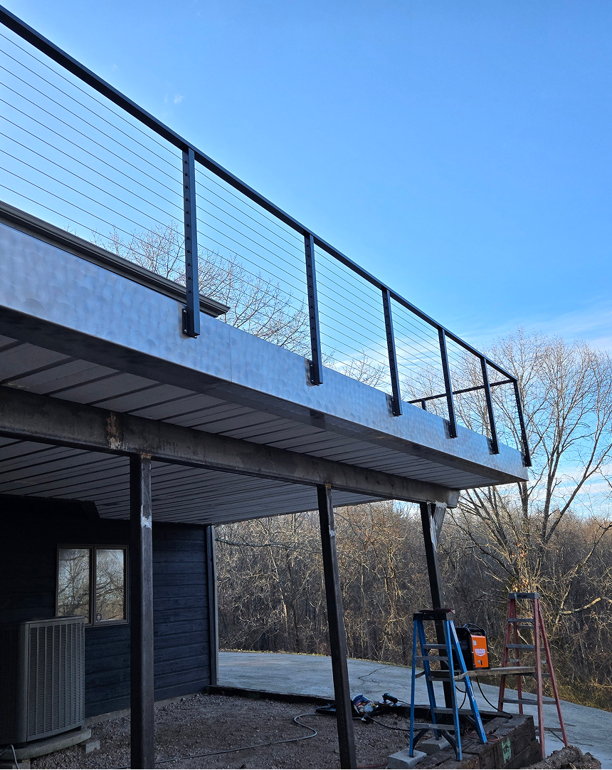 Metal Post Cable Railing