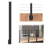 BLIKA 42" Level Drilled Side Mount Post for Cable Railing