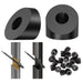 1/4" ID Black 30 Degree Beveled Washer for Cable Railing, T316 Stainless Steel Matte Finish.
