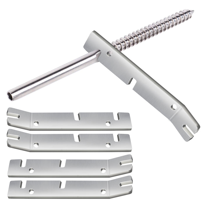 Multi-functional Cable Railing Wrench for 1/8" and 3/16" Swage Studs and Tensioners.