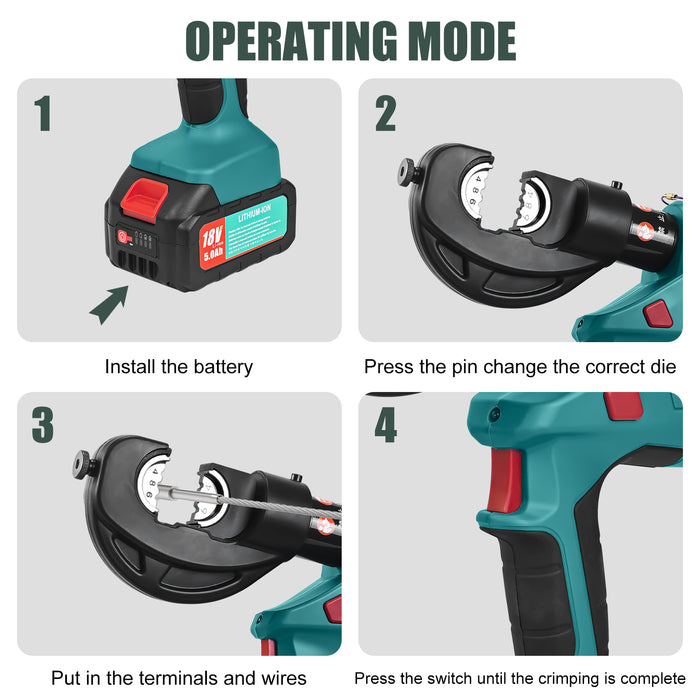 Demonstration of using the electric hydraulic tool for fast, effortless cable railing installation.