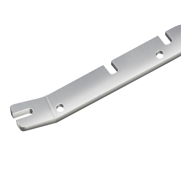 Close-up of the wrench openings designed to fit both 1/8" and 3/16" cable railing hardware.