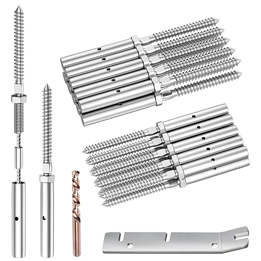 thumbnail image 2 of Wf-auto T316 Stainless Steel Swage Lag Screw Stud – Right Thread, Fits 3/16" Cable Railing 2 of 5