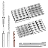 BLIKA Invisible Crimp Swage Lag Screws for 1/8" &3/16" Cable Railing