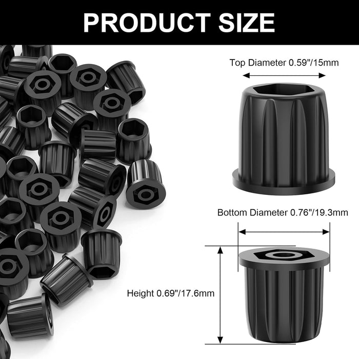 BLIKA Black 3/4" Level Baluster Connectors