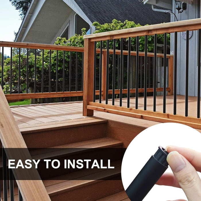 BLIKA Black 3/4" Level Baluster Connectors