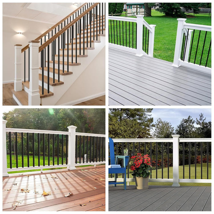 BLIKA Black 3/4" Level Baluster Connectors